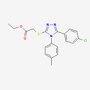 ethyl {[5-(4-chlorophenyl)-4-(4-methylphenyl)-4H-1,2,4-triazol-3-yl]thio}acetate