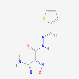 molecular formula C8H7N5O2S B5715471 4-amino-N'-(2-thienylmethylene)-1,2,5-oxadiazole-3-carbohydrazide 