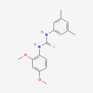 molecular formula C17H20N2O2S B5715472 N-(2,4-dimethoxyphenyl)-N'-(3,5-dimethylphenyl)thiourea 