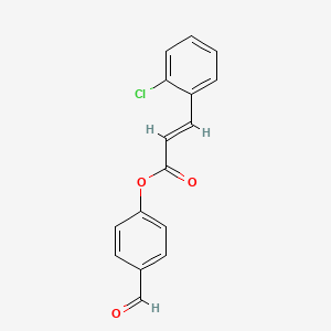 molecular formula C16H11ClO3 B5715473 4-formylphenyl 3-(2-chlorophenyl)acrylate 
