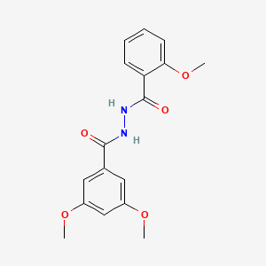 molecular formula C17H18N2O5 B5715476 3,5-dimethoxy-N'-(2-methoxybenzoyl)benzohydrazide 