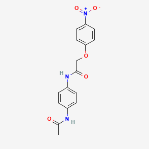 molecular formula C16H15N3O5 B5715479 N-[4-(acetylamino)phenyl]-2-(4-nitrophenoxy)acetamide 