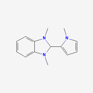 molecular formula C14H17N3 B5715491 1,3-dimethyl-2-(1-methyl-1H-pyrrol-2-yl)-2,3-dihydro-1H-benzimidazole 
