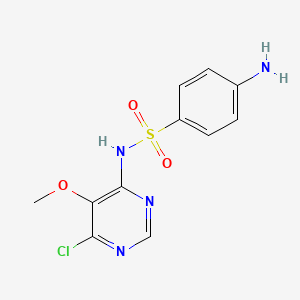 molecular formula C11H11ClN4O3S B571550 4-氨基-N-(6-氯-5-甲氧嘧啶-4-基)苯磺酰胺 CAS No. 5018-23-5