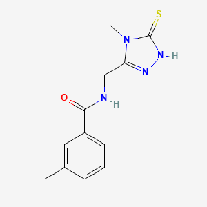 molecular formula C12H14N4OS B5715508 N-[(5-mercapto-4-methyl-4H-1,2,4-triazol-3-yl)methyl]-3-methylbenzamide 