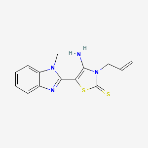 molecular formula C14H14N4S2 B5715530 3-allyl-4-amino-5-(1-methyl-1H-benzimidazol-2-yl)-1,3-thiazole-2(3H)-thione CAS No. 618072-96-1