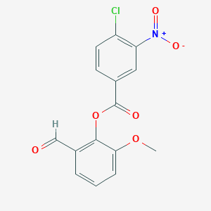 molecular formula C15H10ClNO6 B5715549 2-formyl-6-methoxyphenyl 4-chloro-3-nitrobenzoate 