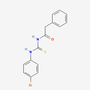 molecular formula C15H13BrN2OS B5715554 N-{[(4-bromophenyl)amino]carbonothioyl}-2-phenylacetamide 