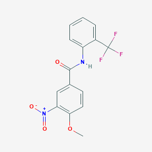 molecular formula C15H11F3N2O4 B5715558 4-methoxy-3-nitro-N-[2-(trifluoromethyl)phenyl]benzamide 