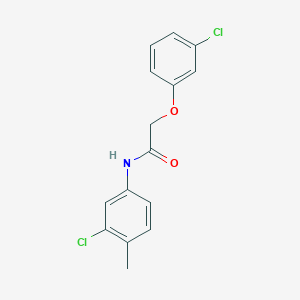 molecular formula C15H13Cl2NO2 B5715565 N-(3-chloro-4-methylphenyl)-2-(3-chlorophenoxy)acetamide 