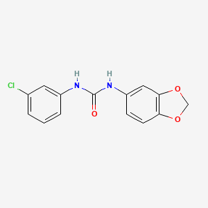 molecular formula C14H11ClN2O3 B5715567 N-1,3-benzodioxol-5-yl-N'-(3-chlorophenyl)urea CAS No. 444286-01-5