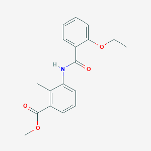 molecular formula C18H19NO4 B5715571 methyl 3-[(2-ethoxybenzoyl)amino]-2-methylbenzoate 