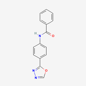 molecular formula C15H11N3O2 B5715573 N-[4-(1,3,4-oxadiazol-2-yl)phenyl]benzamide 
