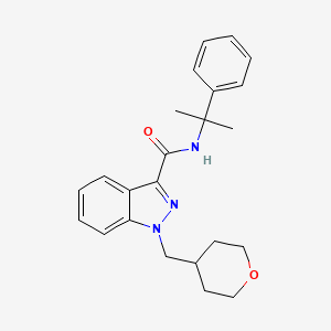 molecular formula C23H27N3O2 B571559 甲基-THPINACA CAS No. 1400742-50-8