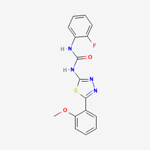molecular formula C16H13FN4O2S B5715594 N-(2-fluorophenyl)-N'-[5-(2-methoxyphenyl)-1,3,4-thiadiazol-2-yl]urea 