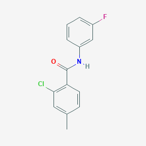 molecular formula C14H11ClFNO B5715600 2-chloro-N-(3-fluorophenyl)-4-methylbenzamide 