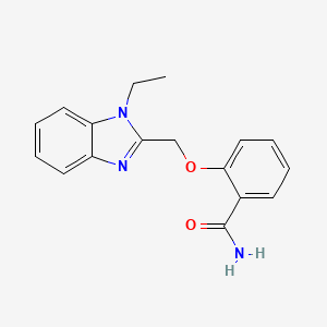 molecular formula C17H17N3O2 B5715609 2-[(1-ethyl-1H-benzimidazol-2-yl)methoxy]benzamide 