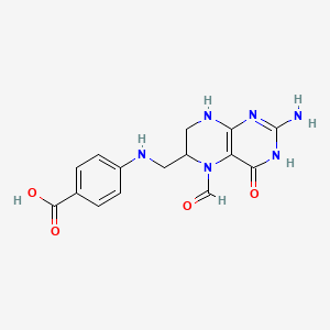 molecular formula C15H16N6O4 B571561 5-甲酰四氢蝶酸 CAS No. 4349-43-3