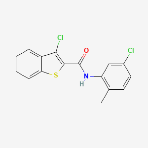 molecular formula C16H11Cl2NOS B5715624 3-chloro-N-(5-chloro-2-methylphenyl)-1-benzothiophene-2-carboxamide 