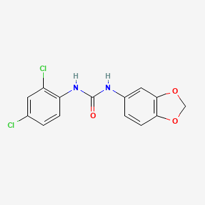 molecular formula C14H10Cl2N2O3 B5715644 N-1,3-benzodioxol-5-yl-N'-(2,4-dichlorophenyl)urea 