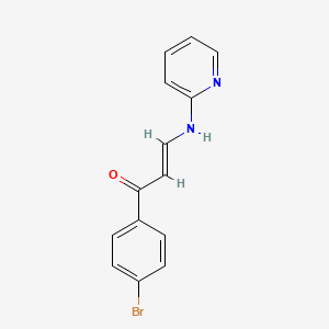 molecular formula C14H11BrN2O B5715652 1-(4-bromophenyl)-3-(2-pyridinylamino)-2-propen-1-one 