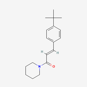 molecular formula C18H25NO B5715666 1-[3-(4-tert-butylphenyl)acryloyl]piperidine 