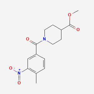 molecular formula C15H18N2O5 B5715683 methyl 1-(4-methyl-3-nitrobenzoyl)-4-piperidinecarboxylate 
