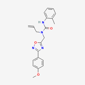 molecular formula C21H22N4O3 B5715689 N-allyl-N-{[3-(4-methoxyphenyl)-1,2,4-oxadiazol-5-yl]methyl}-N'-(2-methylphenyl)urea 