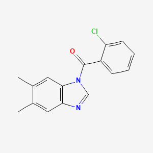 molecular formula C16H13ClN2O B5715695 1-(2-chlorobenzoyl)-5,6-dimethyl-1H-benzimidazole 