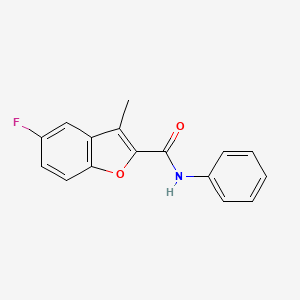 molecular formula C16H12FNO2 B5715701 5-fluoro-3-methyl-N-phenyl-1-benzofuran-2-carboxamide 