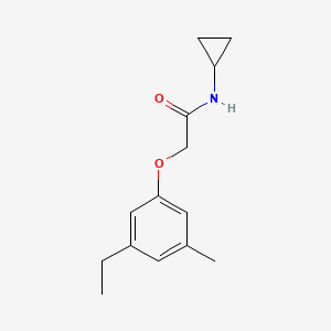 molecular formula C14H19NO2 B5715704 N-cyclopropyl-2-(3-ethyl-5-methylphenoxy)acetamide 