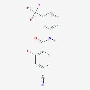 molecular formula C15H8F4N2O B5715714 4-cyano-2-fluoro-N-[3-(trifluoromethyl)phenyl]benzamide 