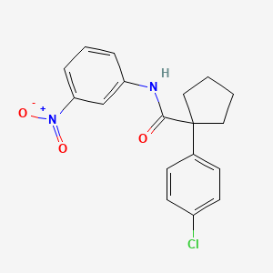 molecular formula C18H17ClN2O3 B5715721 1-(4-chlorophenyl)-N-(3-nitrophenyl)cyclopentanecarboxamide 