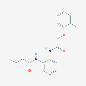 molecular formula C19H22N2O3 B5715729 N-(2-{[2-(2-methylphenoxy)acetyl]amino}phenyl)butanamide 