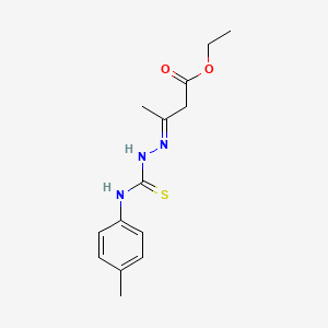 molecular formula C14H19N3O2S B5715742 ethyl 3-({[(4-methylphenyl)amino]carbonothioyl}hydrazono)butanoate 