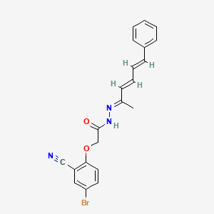 molecular formula C21H18BrN3O2 B5715743 2-(4-bromo-2-cyanophenoxy)-N'-(1-methyl-5-phenyl-2,4-pentadien-1-ylidene)acetohydrazide 