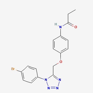 molecular formula C17H16BrN5O2 B5715749 N-(4-{[1-(4-bromophenyl)-1H-tetrazol-5-yl]methoxy}phenyl)propanamide 