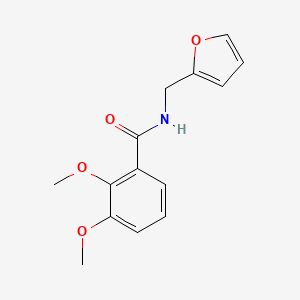 molecular formula C14H15NO4 B5715753 N-(2-furylmethyl)-2,3-dimethoxybenzamide 