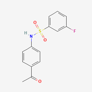 molecular formula C14H12FNO3S B5715778 N-(4-acetylphenyl)-3-fluorobenzenesulfonamide 