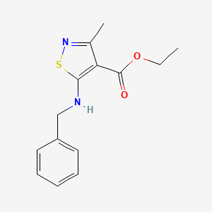 molecular formula C14H16N2O2S B5715787 ethyl 5-(benzylamino)-3-methyl-4-isothiazolecarboxylate 