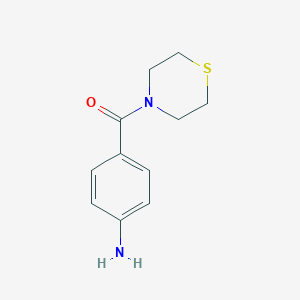 molecular formula C11H14N2OS B057158 (4-Aminophenyl)(thiomorpholino)methanone CAS No. 874831-37-5