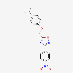 molecular formula C18H17N3O4 B5715807 5-[(4-isopropylphenoxy)methyl]-3-(4-nitrophenyl)-1,2,4-oxadiazole 