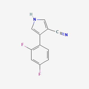 molecular formula C11H6F2N2 B571582 4-(2,4-difluorophenyl)-1H-pyrrole-3-carbonitrile CAS No. 124169-98-8