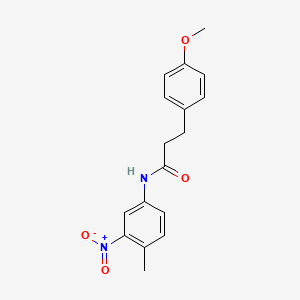 molecular formula C17H18N2O4 B5715822 3-(4-methoxyphenyl)-N-(4-methyl-3-nitrophenyl)propanamide 