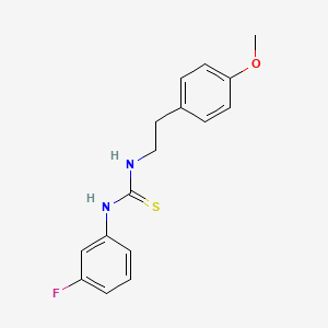 molecular formula C16H17FN2OS B5715842 N-(3-fluorophenyl)-N'-[2-(4-methoxyphenyl)ethyl]thiourea 