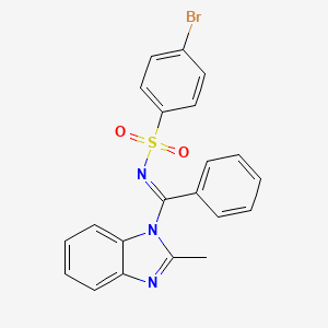 molecular formula C21H16BrN3O2S B5715846 4-bromo-N-[(2-methyl-1H-benzimidazol-1-yl)(phenyl)methylene]benzenesulfonamide 