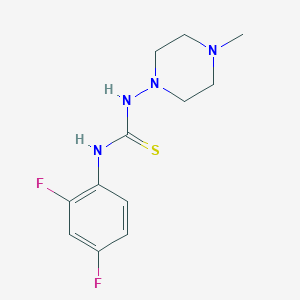 molecular formula C12H16F2N4S B5715865 N-(2,4-difluorophenyl)-N'-(4-methyl-1-piperazinyl)thiourea 