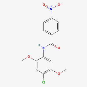 molecular formula C15H13ClN2O5 B5715886 N-(4-chloro-2,5-dimethoxyphenyl)-4-nitrobenzamide 