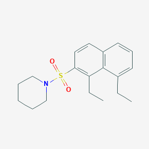 molecular formula C19H25NO2S B5715891 1-[(1,8-diethyl-2-naphthyl)sulfonyl]piperidine 