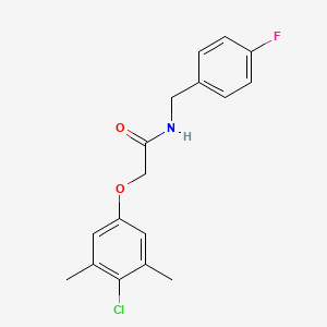 molecular formula C17H17ClFNO2 B5715898 2-(4-chloro-3,5-dimethylphenoxy)-N-(4-fluorobenzyl)acetamide 
